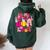 Groovy In My Softball Mom Era Life Game Day Vibes Mama Pink Women Oversized Hoodie Back Print Forest