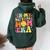 Groovy In My Softball Mom Era Mom Life Game Day Vibes Mama Women Oversized Hoodie Back Print Forest