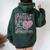 Gymnastics Mom Apparel My Heart Is On The Floor Women Oversized Hoodie Back Print Forest