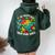 Be Happy In Your Own Shell Autism Awareness Rainbow Turtle Women Oversized Hoodie Back Print Forest