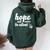 Hope Will Never Be Silent Rainbow Proud March Unity Quote Women Oversized Hoodie Back Print Forest