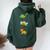 Hose Bee Lion Cute Women Oversized Hoodie Back Print Forest