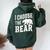 I'd Choose The Bear Would Rather Choose The Bear Women Oversized Hoodie Back Print Forest