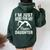 I'm Just Here For Flipping My Daughter Gymnastic Mom Dad Women Oversized Hoodie Back Print Forest