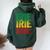 Irie Irie Irie Roots Reggae Jamaica Jamaican Slang Women Oversized Hoodie Back Print Forest