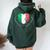 Italian Nurse Doctor National Flag Colors Of Italy Medical Women Oversized Hoodie Back Print Forest