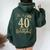 It's My 40Th Birthday Queen 40 Year Old Diamond Crown Women Oversized Hoodie Back Print Forest