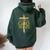 I've Read The Final Chapter God Wins Christian Faith Cross Women Oversized Hoodie Back Print Forest