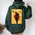 Japanese Ghost Samurai Vintage Fighter Women Oversized Hoodie Back Print Forest