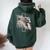 Jesus Lion Of Judah Christian Cross Women Oversized Hoodie Back Print Forest