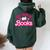My Job Is Books Pink Retro Book Lovers Librarian Women Oversized Hoodie Back Print Forest