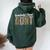 Leopard Auntie Aunt Baby Announcement Women Oversized Hoodie Back Print Forest