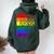 Lgbtq Rainbow Flag Tribal Wolf Pride Month Equal Women Oversized Hoodie Back Print Forest