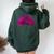 Lotus Flower Meditation Yoga Woman Silhoutte Women Oversized Hoodie Back Print Forest