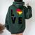 Love Africa Map Afrikan Pride African Diaspora Ancestry Women Oversized Hoodie Back Print Forest