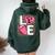 Love Cheer Cheerleader Cheerleading Outfit Girls Women Oversized Hoodie Back Print Forest