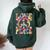 Love Peace Sign 60S 70S Outfit Hippie Costume Girls Women Oversized Hoodie Back Print Forest