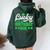 Lucky To Be The Birthday Girl St Patrick's Day Irish Cute Women Oversized Hoodie Back Print Forest