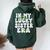 In My Lucky Sister Era Groovy Sister St Patrick's Day Women Oversized Hoodie Back Print Forest
