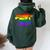 Mama Dragon Rainbow Colored Dragon Graphic Women Oversized Hoodie Back Print Forest