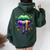 Mardi Gras Outfit Costume Mardi Gras Lips Women Oversized Hoodie Back Print Forest