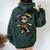 Mardi Gras Witch Doctor Goth Voodoo Doll Costume Women Oversized Hoodie Back Print Forest