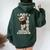 May 40Th Birthday 1984 Awesome Teddy Bear Women Oversized Hoodie Back Print Forest