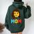 Mom Master Builder Building Bricks Blocks Family Set Parents Women Oversized Hoodie Back Print Forest