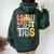 You Got This Motivational Testing Day Teacher Students Women Oversized Hoodie Back Print Forest