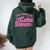 You Need To Calm Down Groovy Retro Quote Concert Music Women Oversized Hoodie Back Print Forest