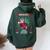 North Pole Dancer Pole Dancing Santa Claus Ugly Christmas Women Oversized Hoodie Back Print Forest