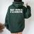 Not Mom's Favorite Son Daughter Trendy Favorite Child Women Oversized Hoodie Back Print Forest