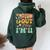 Peace Out Ten I'm 11 Groovy 11Th Happy Birthday Boy Girl Women Oversized Hoodie Back Print Forest