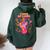 Pink Mexican Cactus With Guitar Dance In Cinco Mayo Party Women Oversized Hoodie Back Print Forest