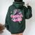 Pink Microscope Lab Week 2024 Histotech Lab Tech Women Oversized Hoodie Back Print Forest