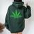 Plant Manager Marijuana Pot Cannabis Weed 420 Women Oversized Hoodie Back Print Forest