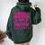Promoted To Big Sister Of Twins Est 2024 Baby Announcement Women Oversized Hoodie Back Print Forest