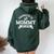 Promoted To Mommy 2024 New Mama First Time Women Oversized Hoodie Back Print Forest