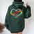Puzzle Heart Autism Awareness Support Teacher Family Mom Women Oversized Hoodie Back Print Forest