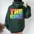 Rainbow Lgbtq Drag King Women Oversized Hoodie Back Print Forest