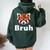 Red Panda Bruh Women Oversized Hoodie Back Print Forest