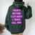 There's Nothing Calm About A Travel Ball Mom Women Oversized Hoodie Back Print Forest