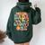Retro Dada Of Groovy One Matching Family 1St Birthday Party Women Oversized Hoodie Back Print Forest