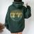 Retro Forest Trees Outdoors Nature Vintage Graphic Women Oversized Hoodie Back Print Forest