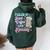 Retro Groovy Coffee Fueled By Iced Coffee And Anxiety Women Oversized Hoodie Back Print Forest
