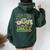 Retro Groovy Little Miss Lucky Charm St Patrick's Day Women Oversized Hoodie Back Print Forest