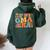 Retro Groovy In My Oma Era Baby Announcement Women Oversized Hoodie Back Print Forest