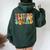 Retro Groovy Testing Squad Test Day Motivational Teacher Kid Women Oversized Hoodie Back Print Forest