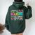 Retro Madre Ella Es Mamá Spanish Blessed Mom Mother's Day Women Oversized Hoodie Back Print Forest