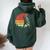 Retro Mountain Climber Vintage T-Rex Rock Climbing Women Oversized Hoodie Back Print Forest